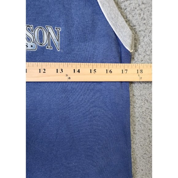 Harley Davidson Y2K 2000 Women's Sleeveless Ringer Tank Top Miami FL Blue Size L - Picture 9 of 12